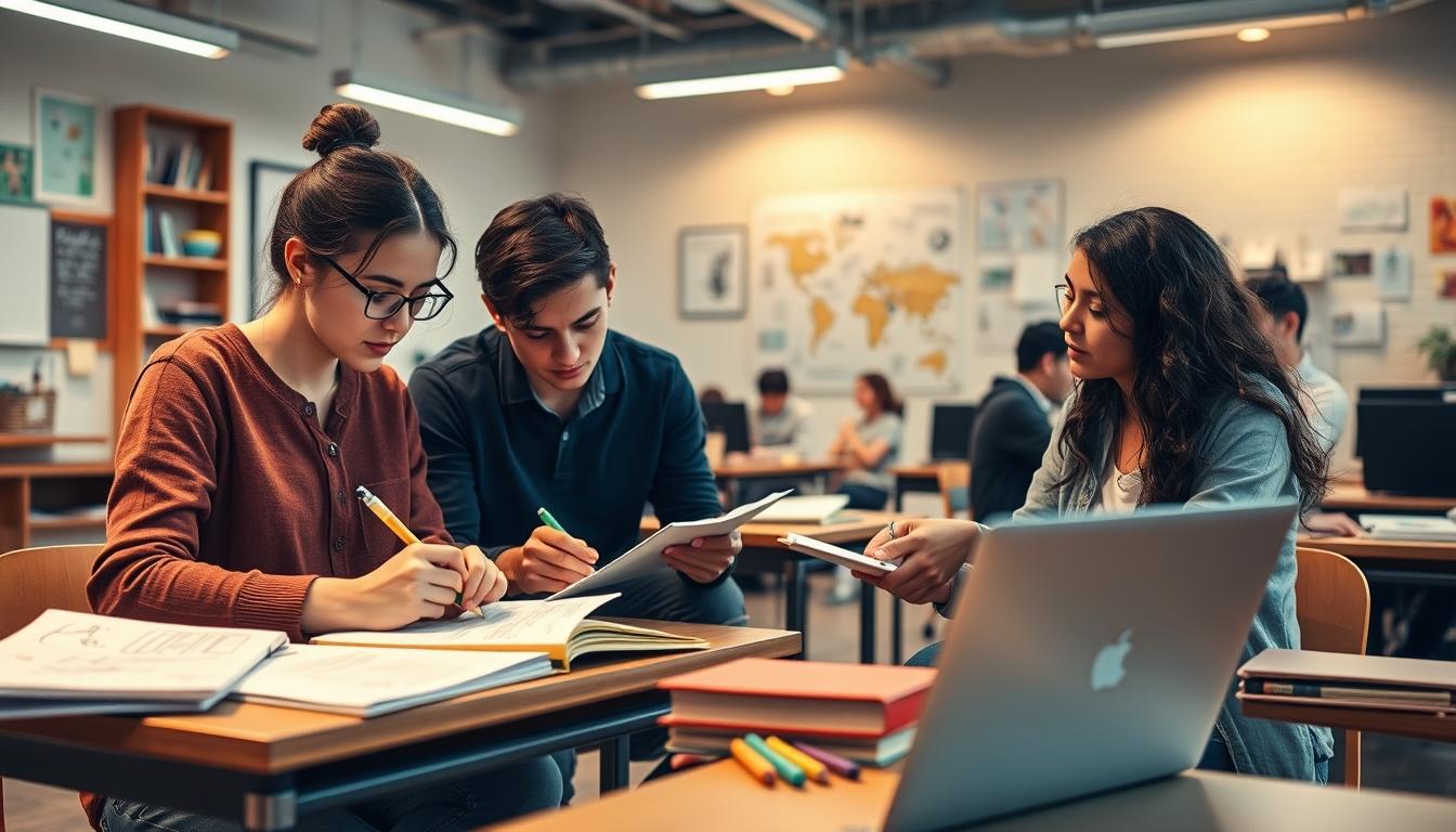 Modern university campus for students