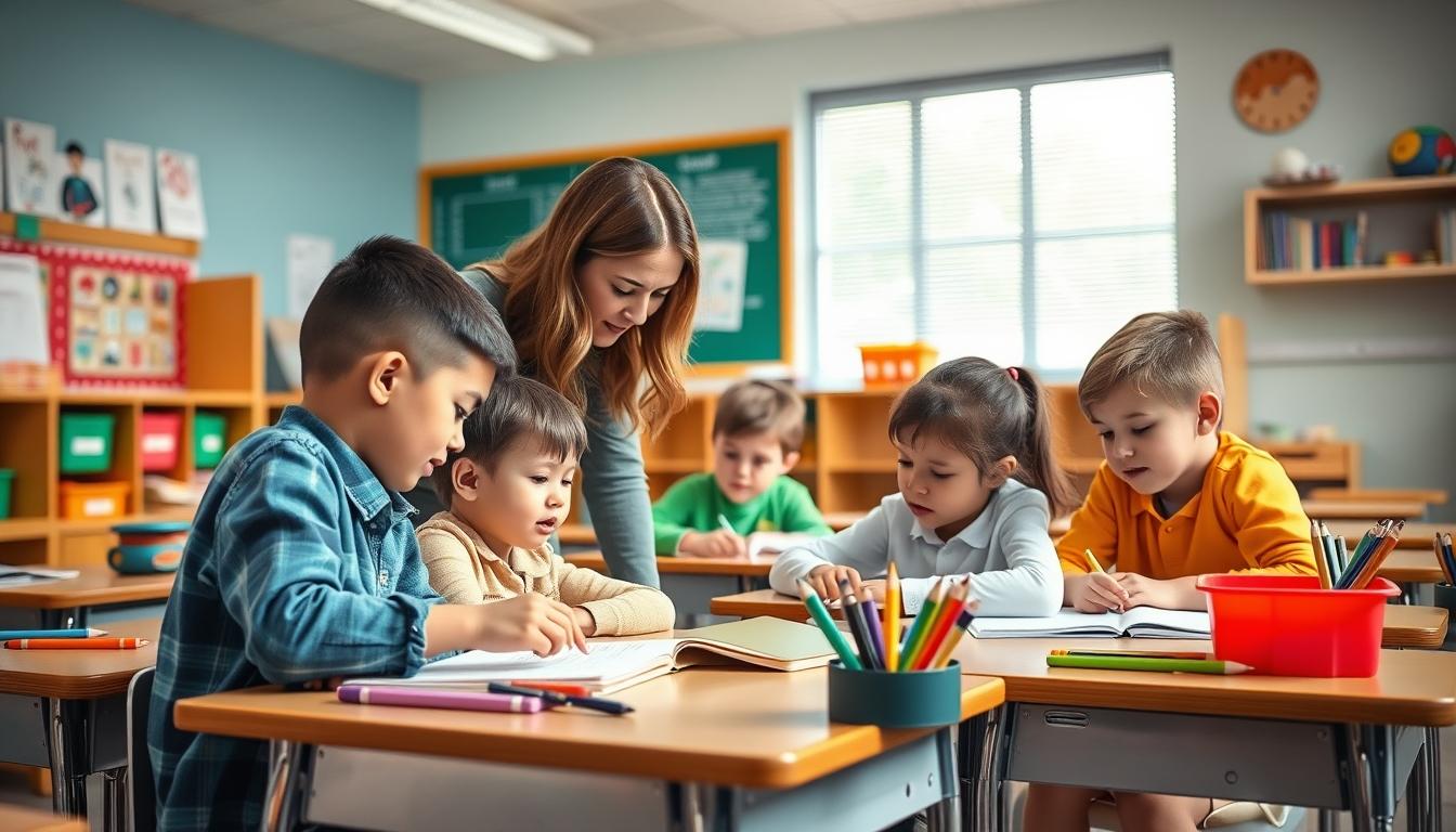 Student using learning strategies while studying